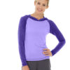 Ariel Roll Sleeve Sweatshirt - L - Purple