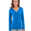 Eos V-Neck Hoodie - L - Blue