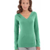 Eos V-Neck Hoodie - L - Green