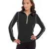 Olivia 1/4 Zip Light Jacket - L - Black