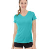Gabrielle Micro Sleeve Top - L - Blue