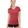 Gabrielle Micro Sleeve Top - L - Red