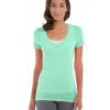 Karissa V-Neck Tee - L - Green