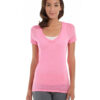 Karissa V-Neck Tee - L - Red